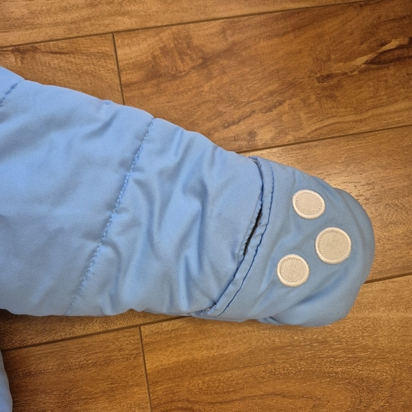 Faded Glory Baby Blue Puppy Hooded Snowsuit with Ears – Size 6-9 Months - Picture 3 of 5